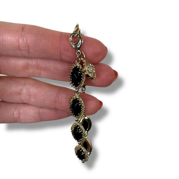 Kendra Scott Jana Line Black Gold Embossed Marquise-Cut Slinky Line Bracelet - Picture 4 of 7